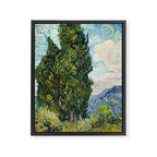 Cypresses by Vincent Van Gogh Framed Canvas Print Gallery Image 6