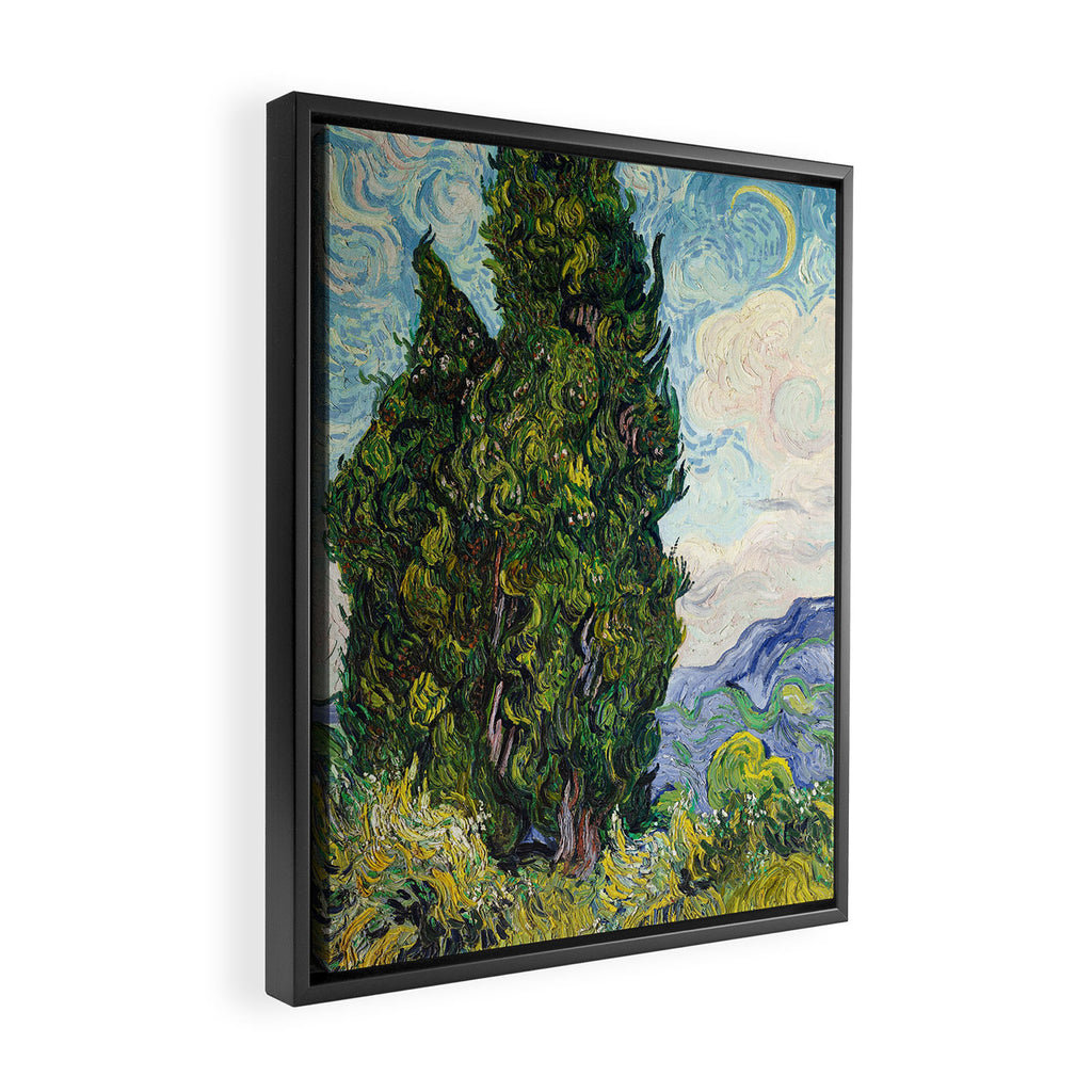 Cypresses by Vincent Van Gogh Framed Canvas Print Gallery Image 2
