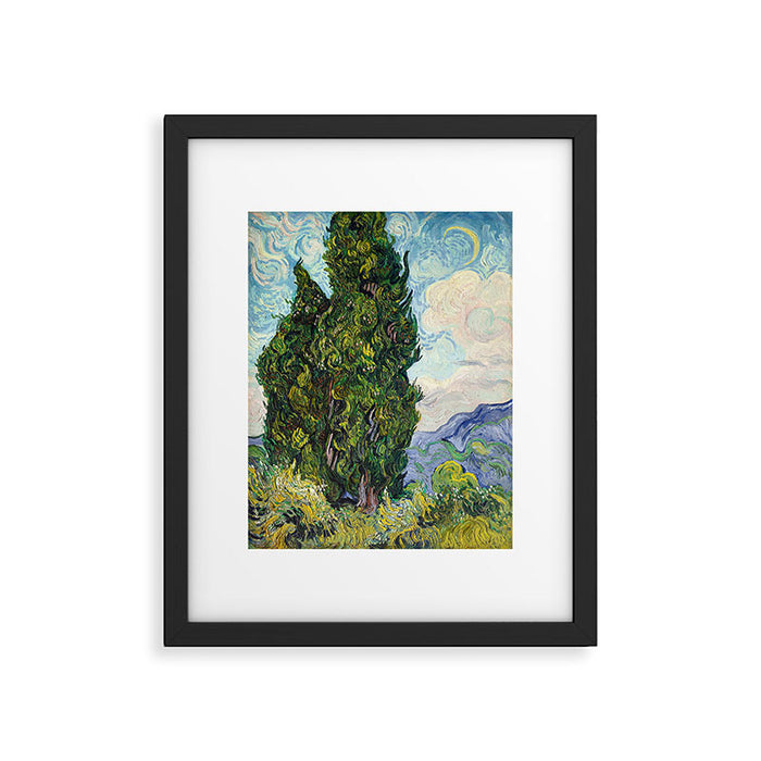 Cypresses by Vincent Van Gogh Framed Art Print Gallery Image 1