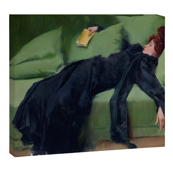 Decadent Young Woman after the Dance Canvas Print Gallery Image 1
