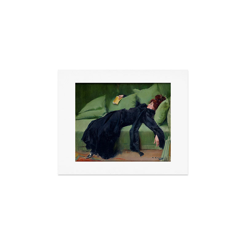 Decadent Young Woman after the Dance Art Print