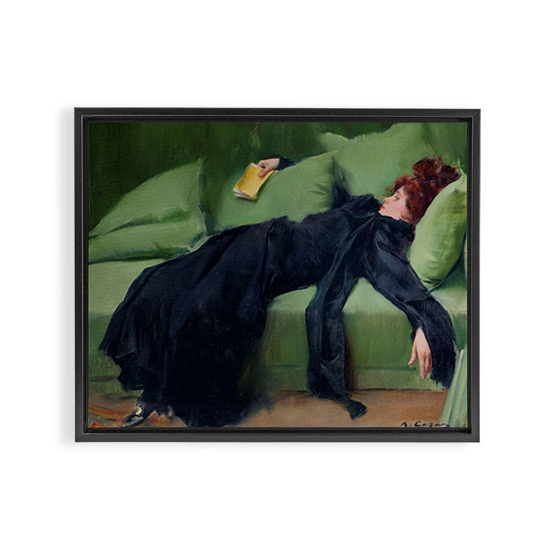 Decadent Young Woman after the Dance Framed Canvas Print Gallery Image 3