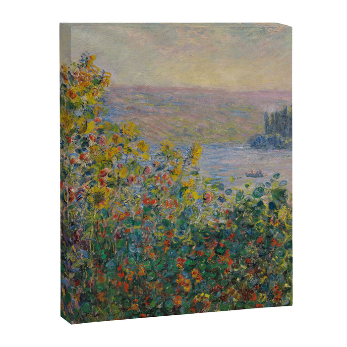 Flower Beds at Vetheuil by Claude Monet Canvas Print Gallery Image 1