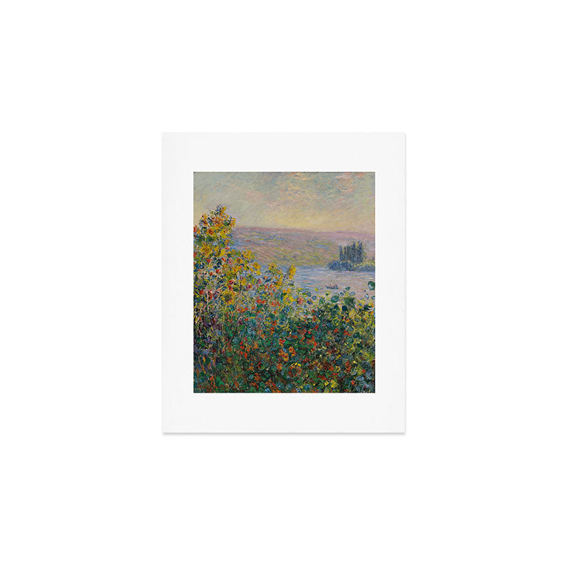 Flower Beds at Vetheuil by Claude Monet Art Print Gallery Image 1