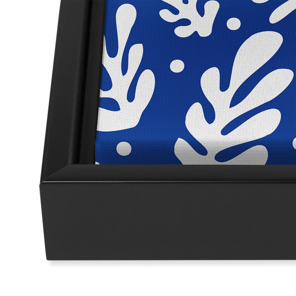 Henri Matisse - Leaves Pattern - Deep Blue Framed Canvas Print Gallery Image 3