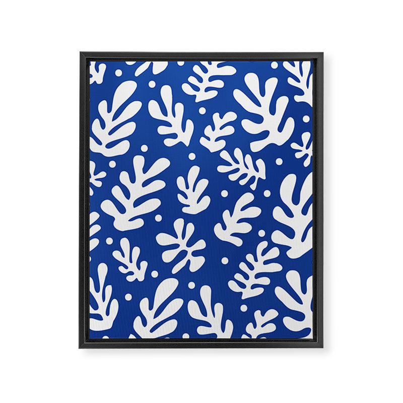 Henri Matisse - Leaves Pattern - Deep Blue Framed Canvas Print Gallery Image 6