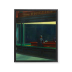 Nighthawks by Edward Hopper  Framed Canvas Print Gallery Image 6