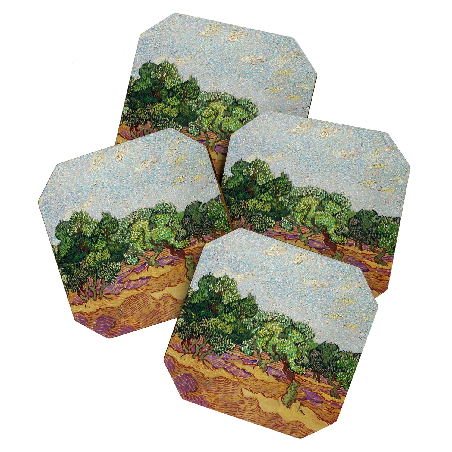 Olive Trees by Vincent Van Gogh Coaster Gallery Image 1