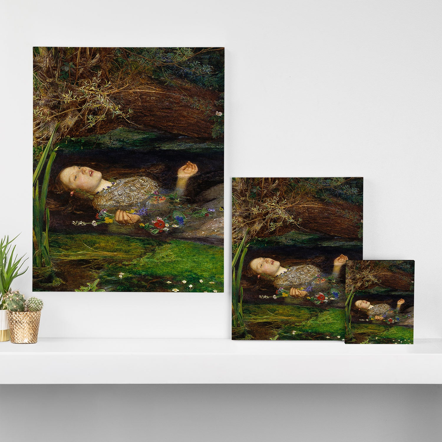 Ophelia, John Everett Millais Canvas Print Gallery Image 3