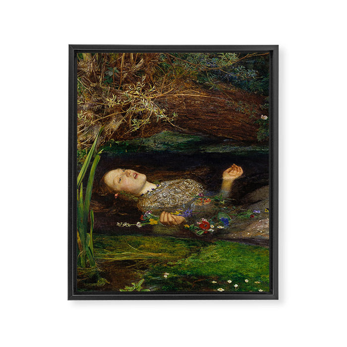 Ophelia, John Everett Millais Framed Canvas Print Gallery Image 1