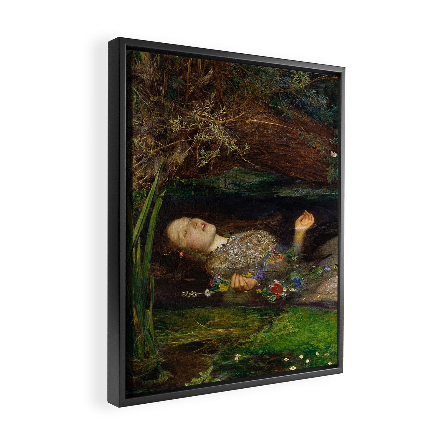 Ophelia, John Everett Millais Framed Canvas Print Gallery Image 2