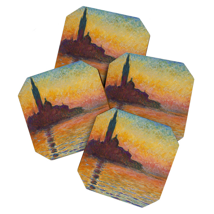 San Giorgio Maggiore at Dusk by Claude Monet Coaster Gallery Image 1