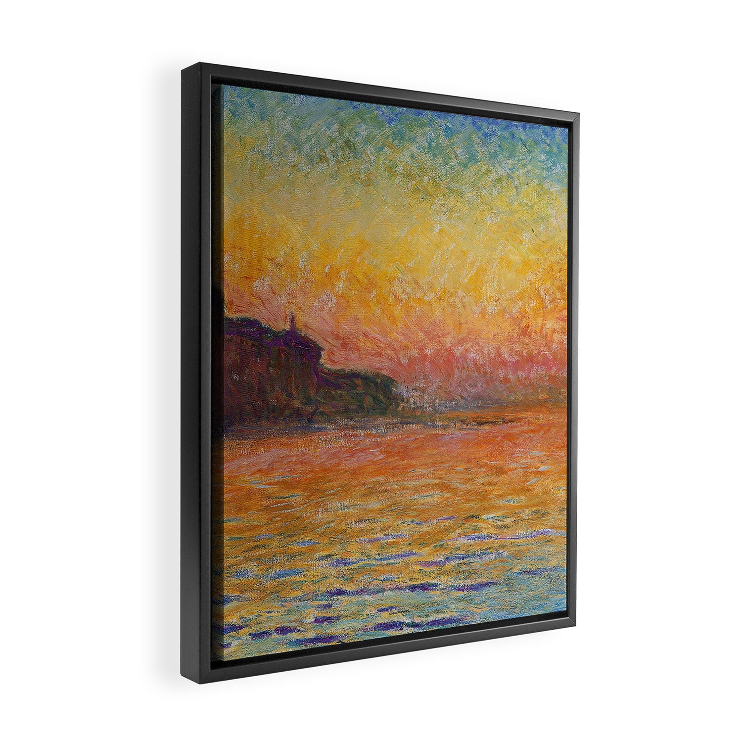San Giorgio Maggiore at Dusk by Claude Monet Framed Canvas Print Gallery Image 2
