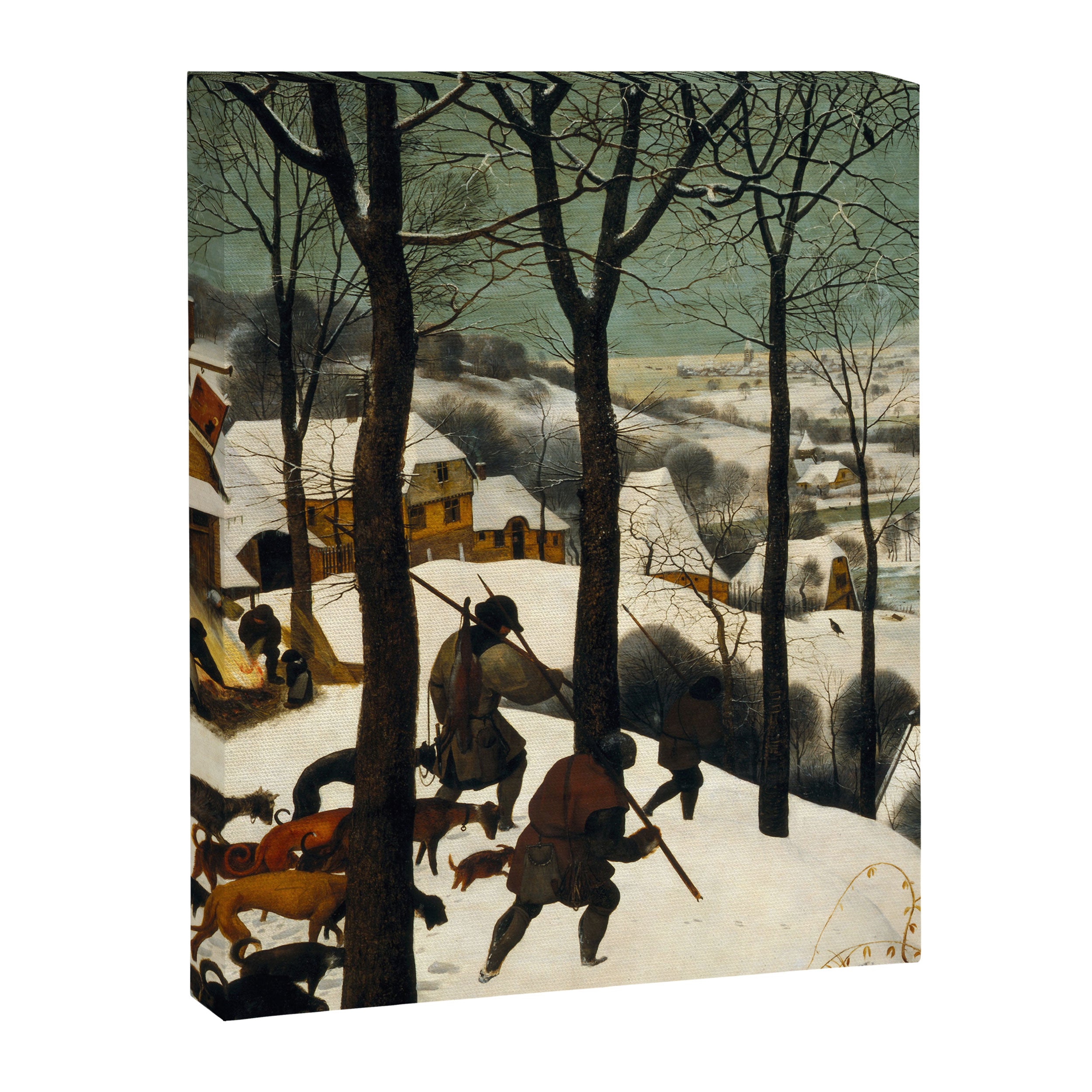 The Hunters in the Snow, Pieter Bruegel the Elder Canvas Print Gallery Image 6