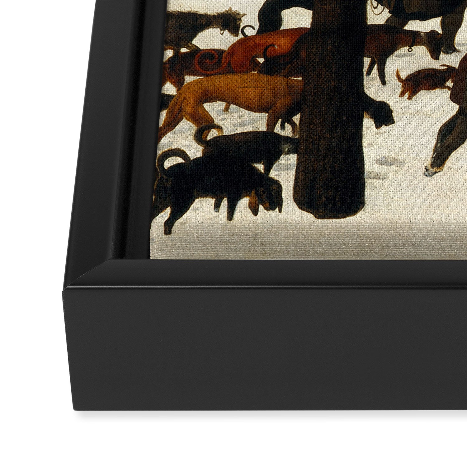 The Hunters in the Snow, Pieter Bruegel the Elder Framed Canvas Print Gallery Image 3