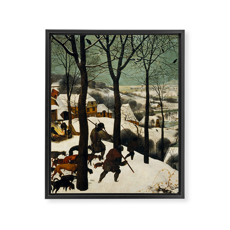The Hunters in the Snow, Pieter Bruegel the Elder Framed Canvas Print Gallery Image 6