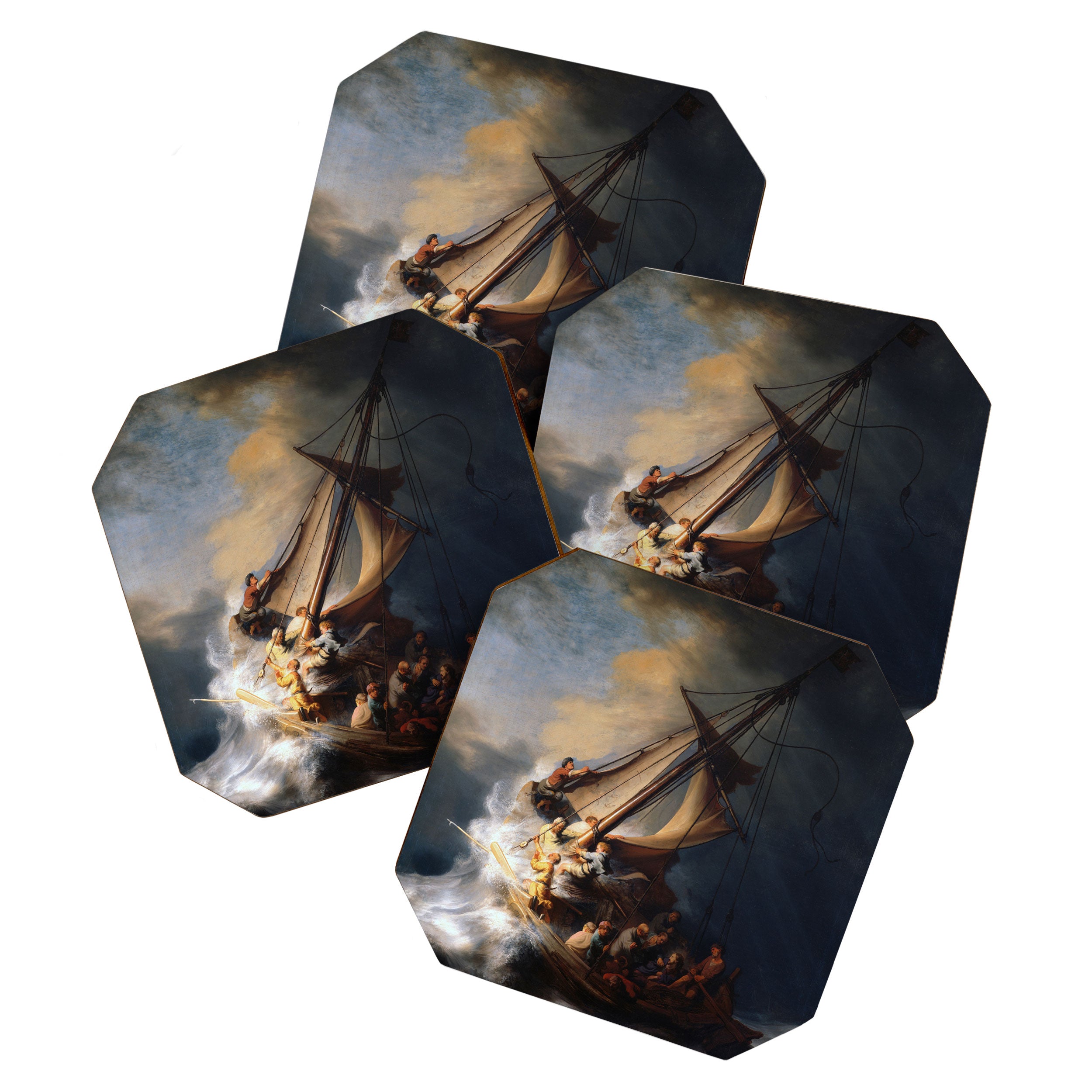 The Storm on the Sea of Galilee, Rembrandt Coaster Gallery Image 1