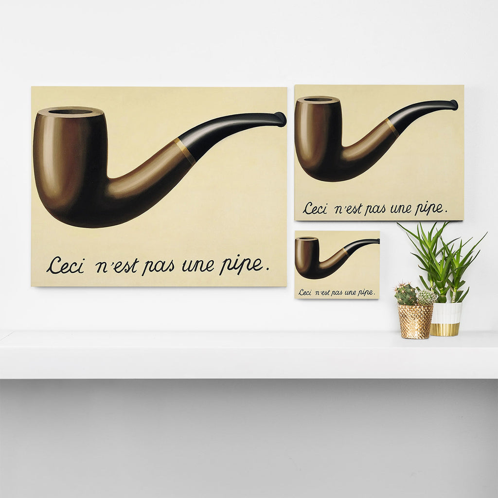 The Treachery of Images (This is not a pipe) by Rene Magritte Canvas Print Gallery Image 3