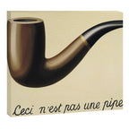 The Treachery of Images (This is not a pipe) by Rene Magritte Canvas Print Gallery Image 3