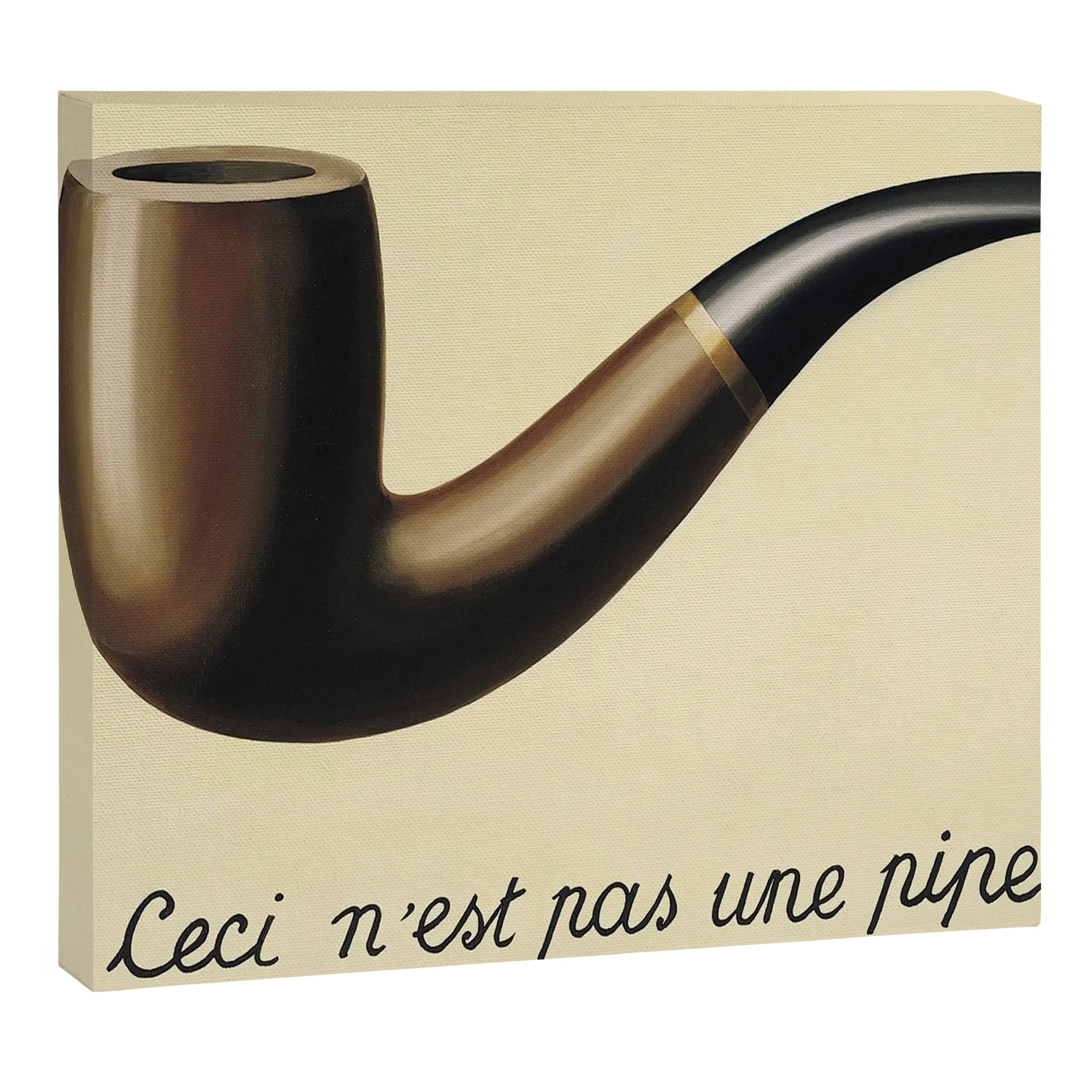 The Treachery of Images (This is not a pipe) by Rene Magritte Canvas Print Gallery Image 3