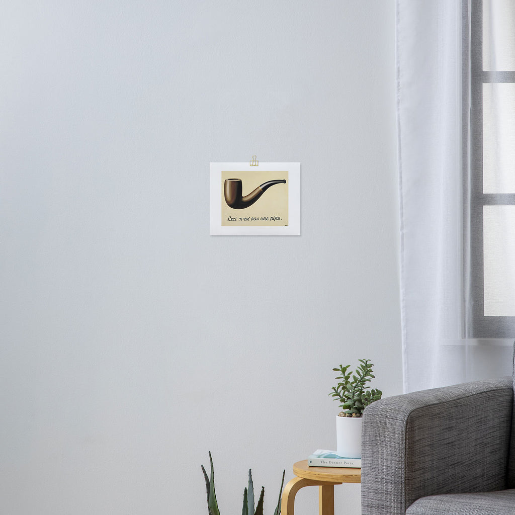 The Treachery of Images (This is not a pipe) by Rene Magritte Art Print Gallery Image 3