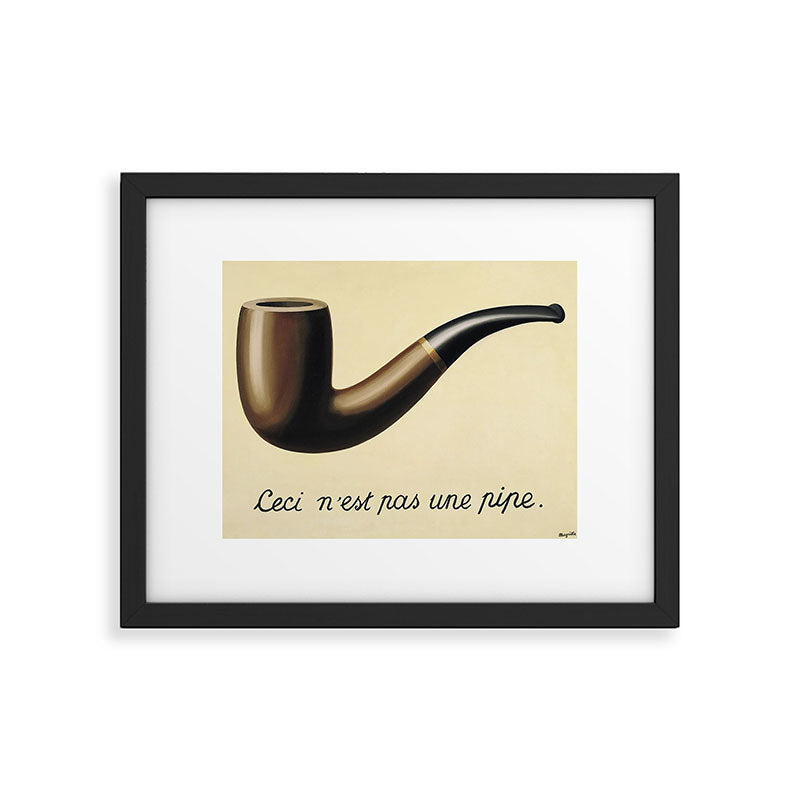 The Treachery of Images (This is not a pipe) by Rene Magritte Framed Art Print Gallery Image 5