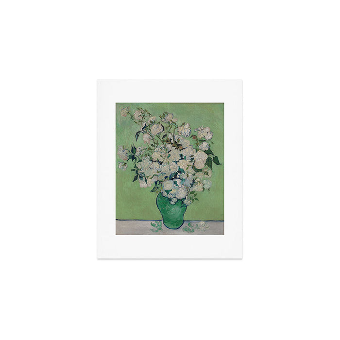 Vase with Pink Roses- Van Gogh Art Print Gallery Image 1