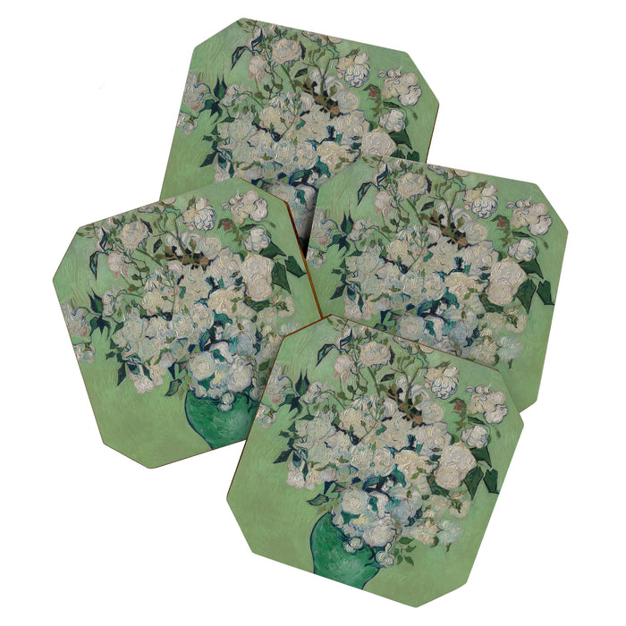 Vase with Pink Roses- Van Gogh Coaster Gallery Image 1