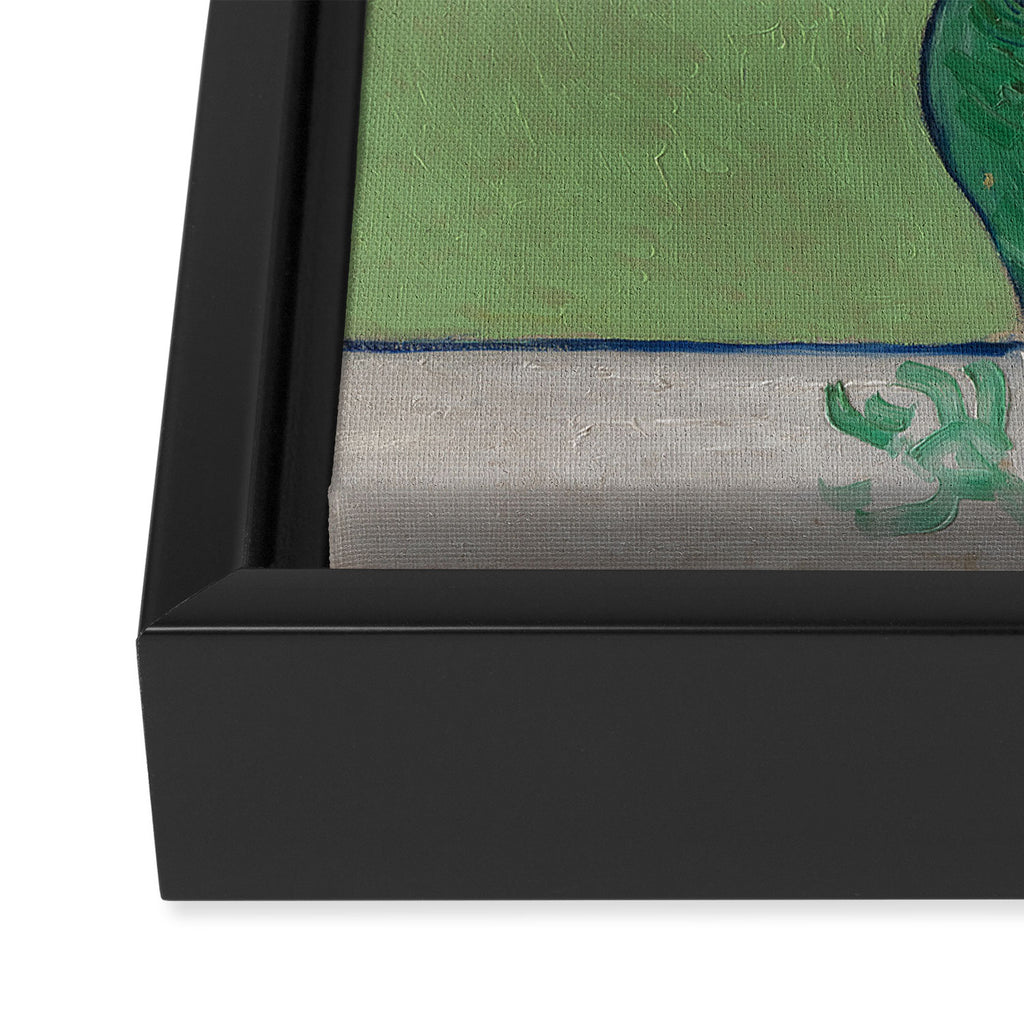 Vase with Pink Roses- Van Gogh Framed Canvas Print Gallery Image 3