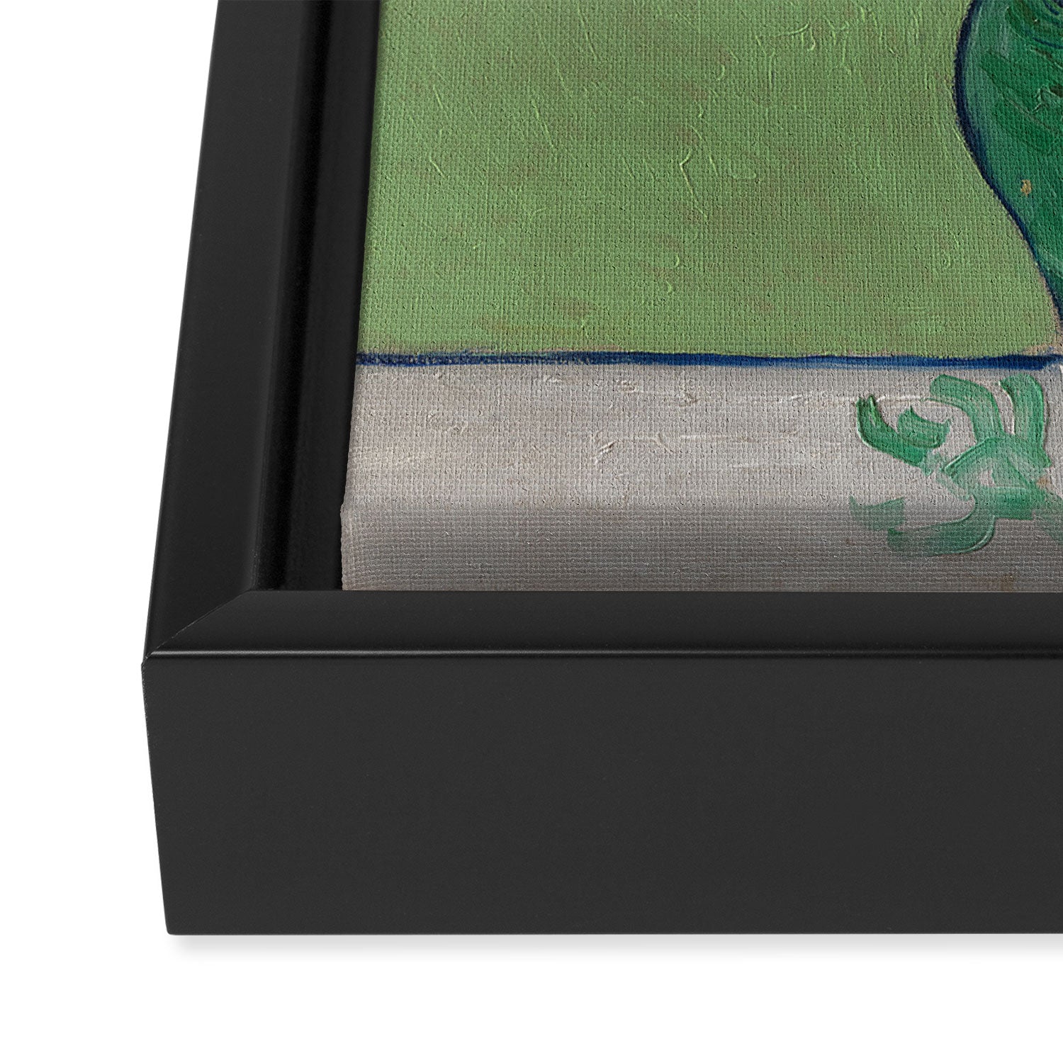 Vase with Pink Roses- Van Gogh Framed Canvas Print Gallery Image 3