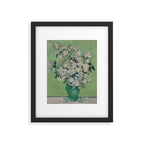 Vase with Pink Roses- Van Gogh Framed Art Print Gallery Image 5