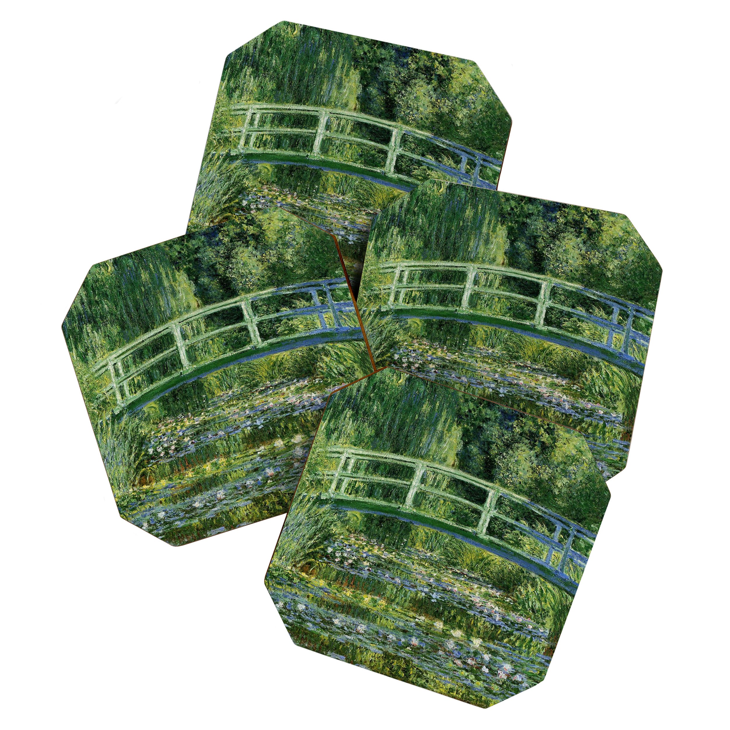 Water Lilies and Japanese Footbridge, Claude Monet Coaster Gallery Image 1
