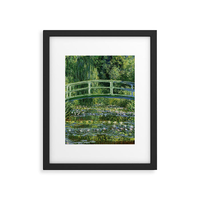 Water Lilies and Japanese Footbridge, Claude Monet Framed Art Print Gallery Image 1