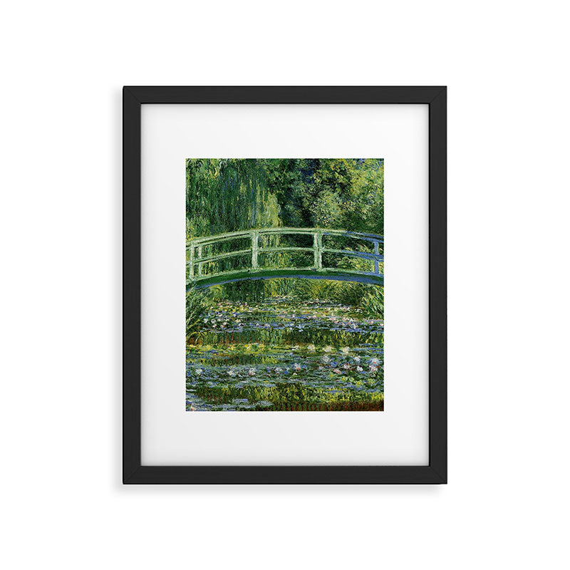 Water Lilies and Japanese Footbridge, Claude Monet Framed Art Print Gallery Image 4