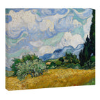 Wheat Field with Cypresses Canvas Print Gallery Image 3