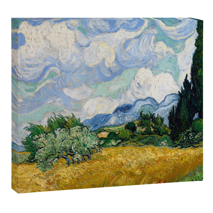 Wheat Field with Cypresses Canvas Print Gallery Image 1