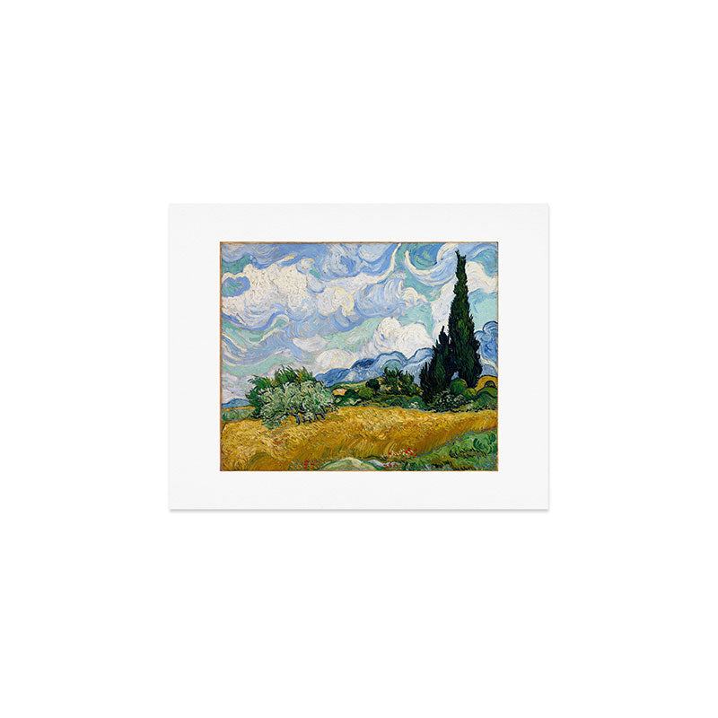Wheat Field with Cypresses Art Print Gallery Image 1