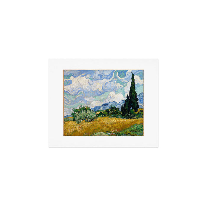 Wheat Field with Cypresses Art Print Gallery Image 1