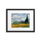 Wheat Field with Cypresses Framed Art Print Gallery Image 5