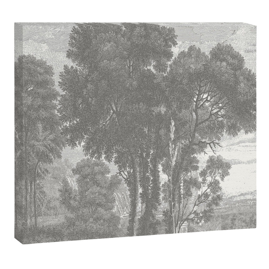 Beaux Arbres (Beautiful Trees), Warm Gray on Vanilla Snow Canvas Print Gallery Image 12
