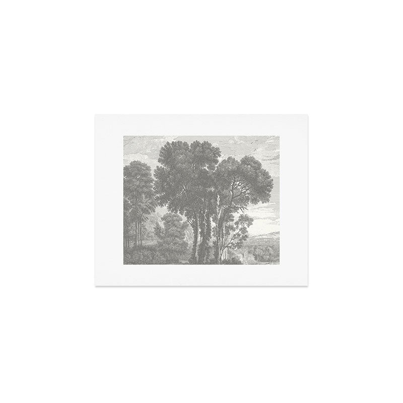 Beaux Arbres (Beautiful Trees), Warm Gray on Vanilla Snow Art Print