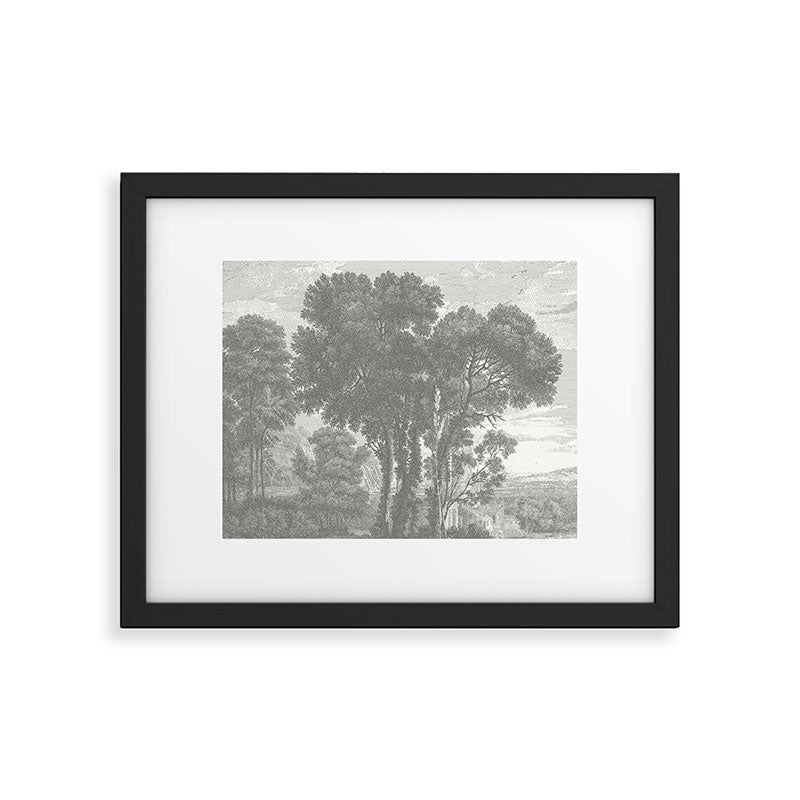 Beaux Arbres (Beautiful Trees), Warm Gray on Vanilla Snow Framed Art Print Gallery Image 5