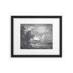Hudson River and Catskills, Graphite and Crisp White Framed Art Print Gallery Image 5