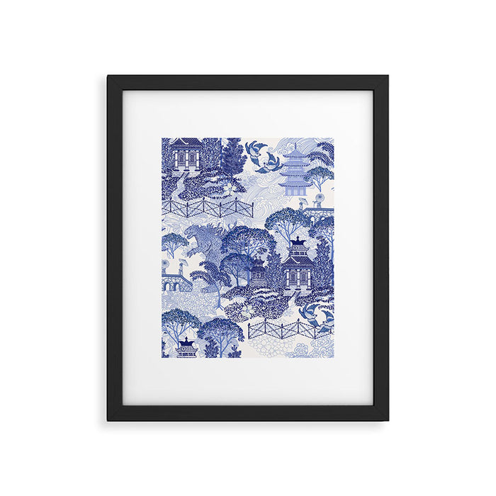 Blue Willow Godzilla Framed Art Print Gallery Image 1