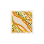 Diagonal Lei Pikake Orange Lokelani Pakalana Puakenikeni tileaf on beige Art Print Gallery Image 1