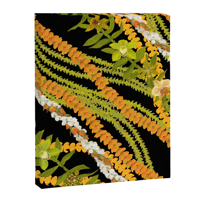 Diagonal Lei with more pakalana to add more green to the design Canvas Print Gallery Image 1