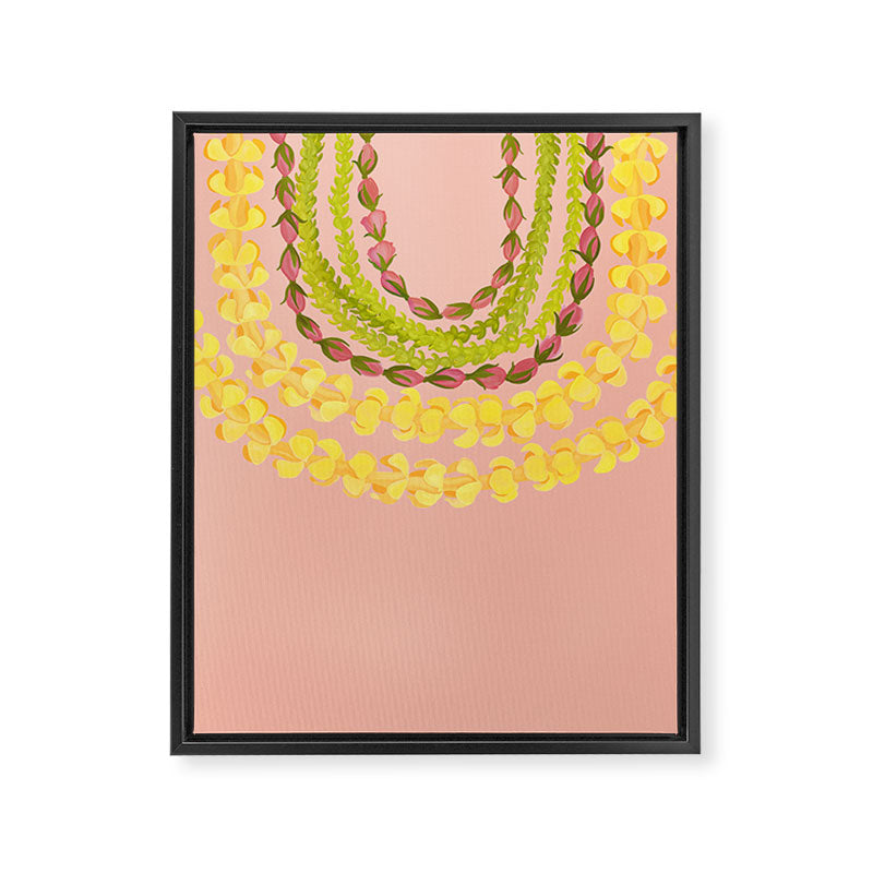Lei Drape Puakenikeni Pakalana Lokelani Framed Canvas Print Gallery Image 8