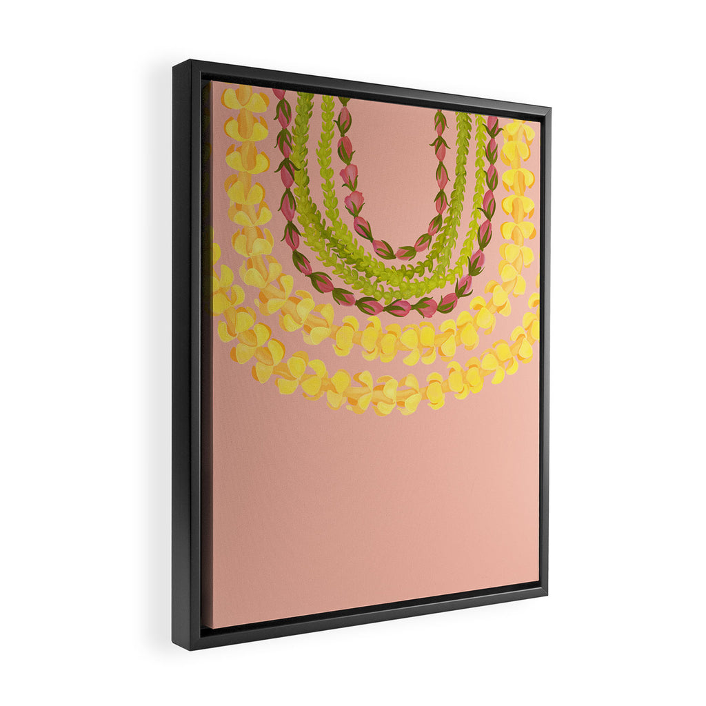 Lei Drape Puakenikeni Pakalana Lokelani Framed Canvas Print Gallery Image 2