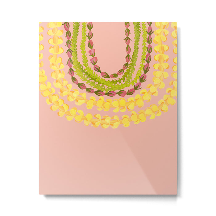 Lei Drape Puakenikeni Pakalana Lokelani Metal Print Gallery Image 1