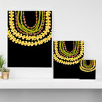Lei Drape Puakenikeni Palaka Lokelani on black Canvas Print Gallery Image 3
